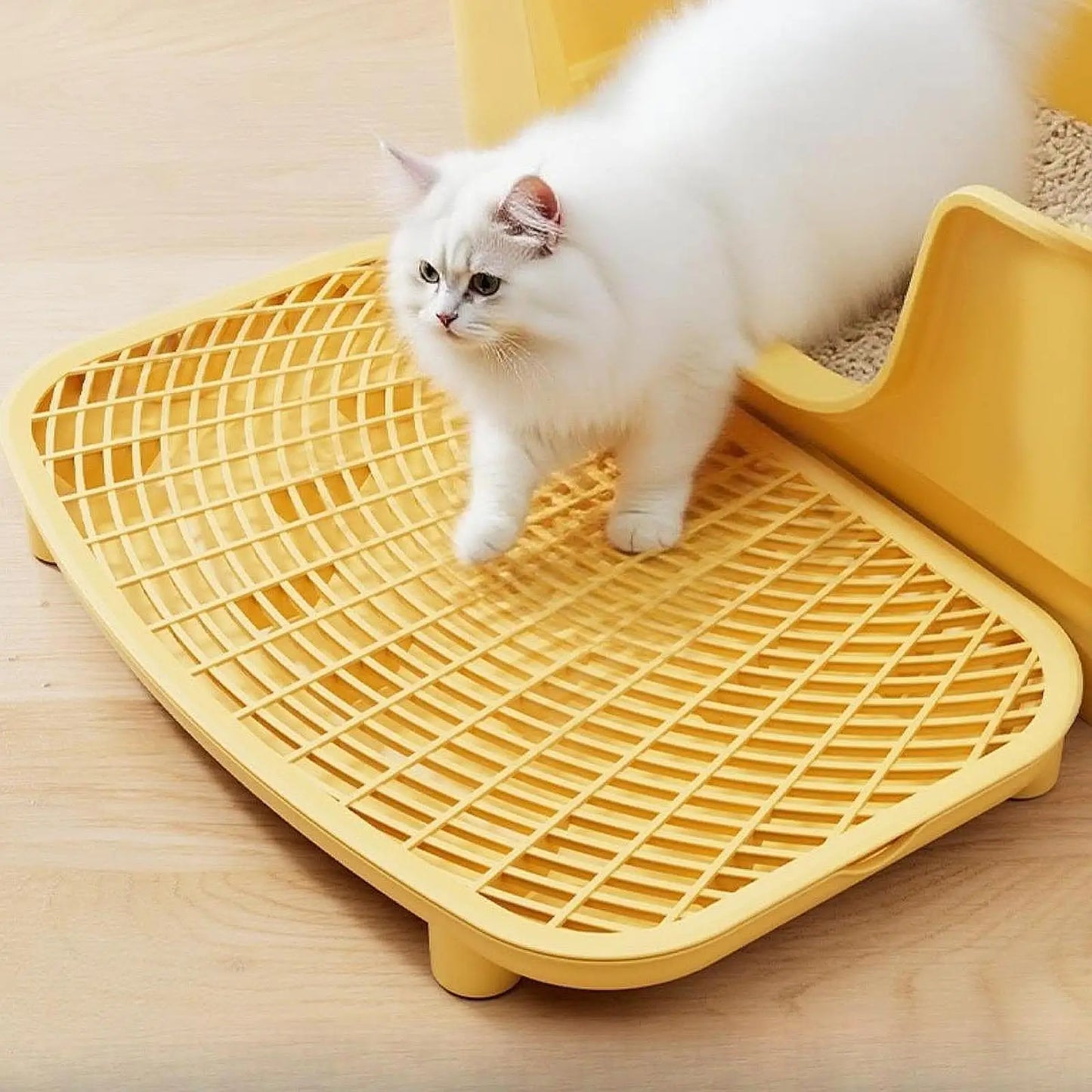 Cat Litter Ramp Plastic Kitten Litter Box Footboard Anti-carrying Cat Litter Pad for Cat Kitten Pet Cleaning Supplies
