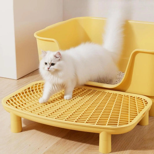 Cat Litter Ramp Plastic Kitten Litter Box Footboard Anti-carrying Cat Litter Pad for Cat Kitten Pet Cleaning Supplies