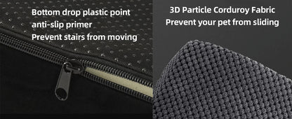 Dog Ramp Step Stairs 5 Steps Pet Stairs for High Beds and Sofa High-Density Sponge Foam Dog Steps with Removable Washable Cover