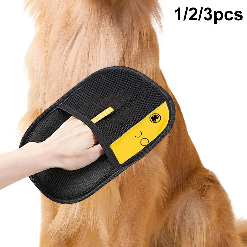 Pet Hair Remover Mitt & Grooming Glove for Dogs, Cats, and Rabbits Deshedding Brush for Long, Short, & Curly Fur.