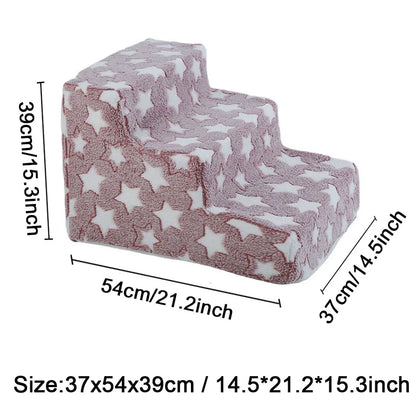 Stairs for Dog Pet Ramp Stairs Cat Dog Ladder 3 4 Step Stairs for Dogs Puppy Ramp Detachable Sponge Pet Ladder Accessories
