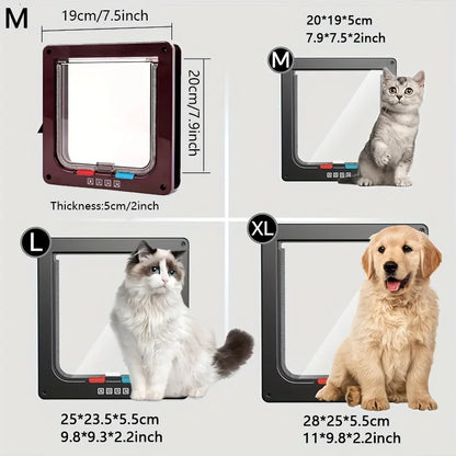 Secure and Convenient Pet Access: Multi-Function Two-Way Pet Door for Cats and Dogs