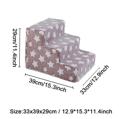 Stairs for Dog Pet Ramp Stairs Cat Dog Ladder 3 4 Step Stairs for Dogs Puppy Ramp Detachable Sponge Pet Ladder Accessories