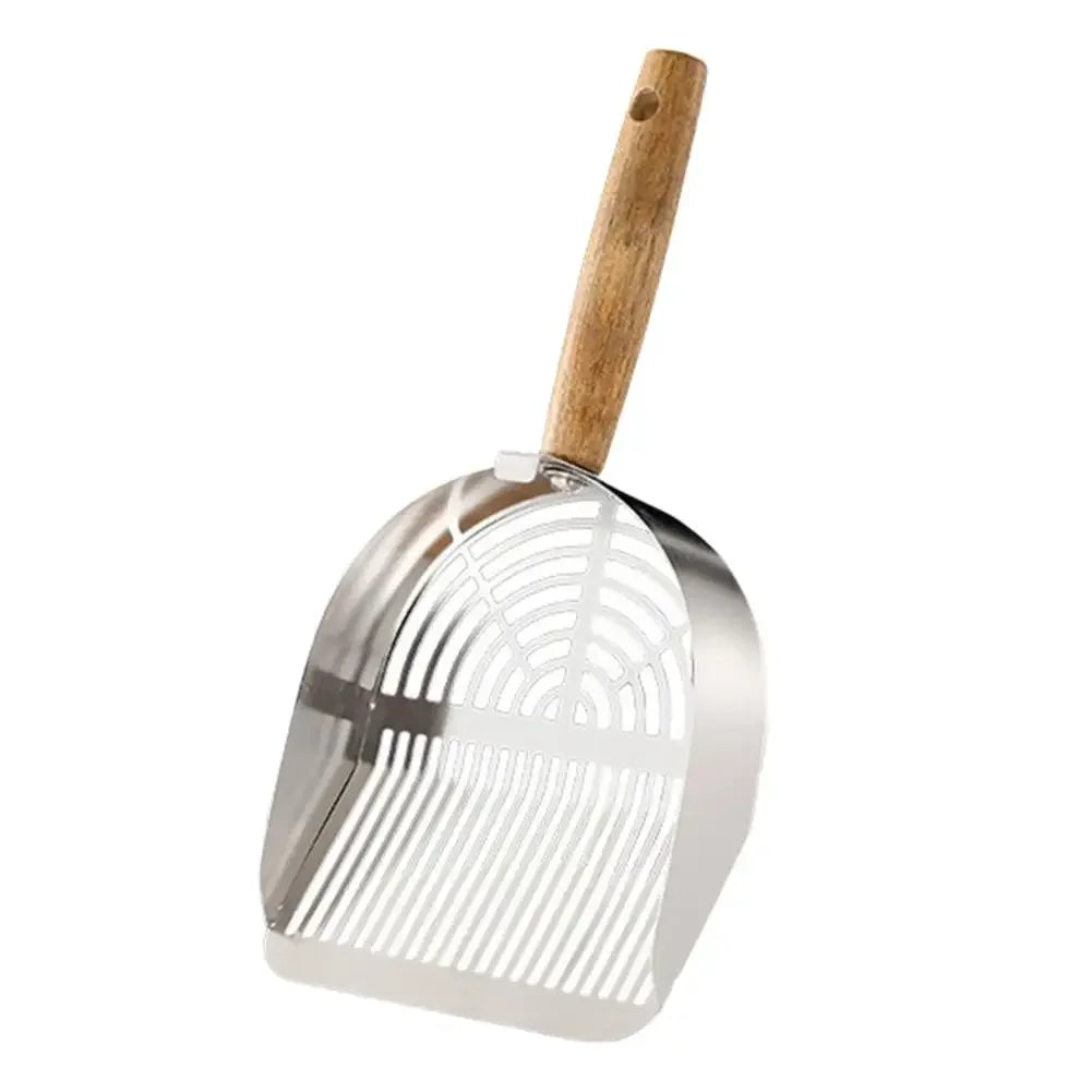 Steel Cat Litter Scoop Long Handle Pet Waste Shovel Cleaning Tool for Tofu Sand Litter Box Cats Supplies