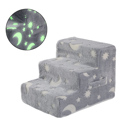 Stairs for Dog Pet Ramp Stairs Cat Dog Ladder 3 4 Step Stairs for Dogs Puppy Ramp Detachable Sponge Pet Ladder Accessories