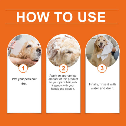 Natural Pet Shampoo for Dogs & Cats, Coconut Oil Derivative Formula, Removes Odor & Tangles, Flea & Insect Repellent,