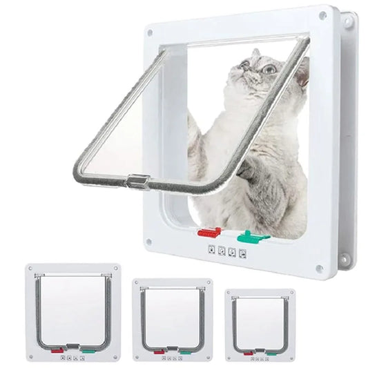Secure and Convenient Pet Access: Multi-Function Two-Way Pet Door for Cats and Dogs