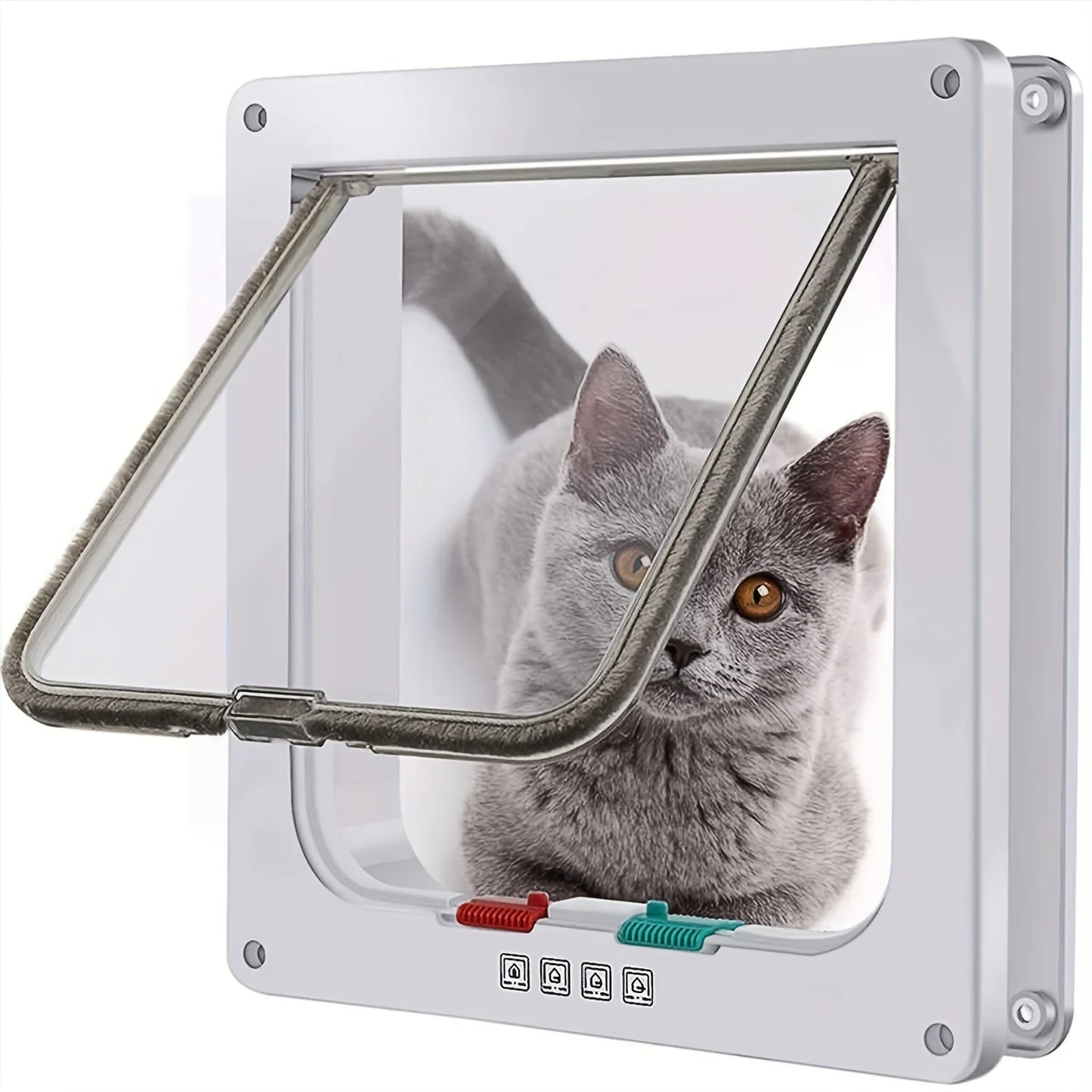 Secure and Convenient Pet Access: Multi-Function Two-Way Pet Door for Cats and Dogs