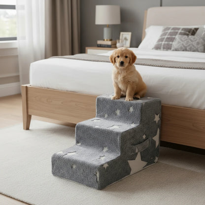 Stairs for Dog Pet Ramp Stairs Cat Dog Ladder 3 4 Step Stairs for Dogs Puppy Ramp Detachable Sponge Pet Ladder Accessories