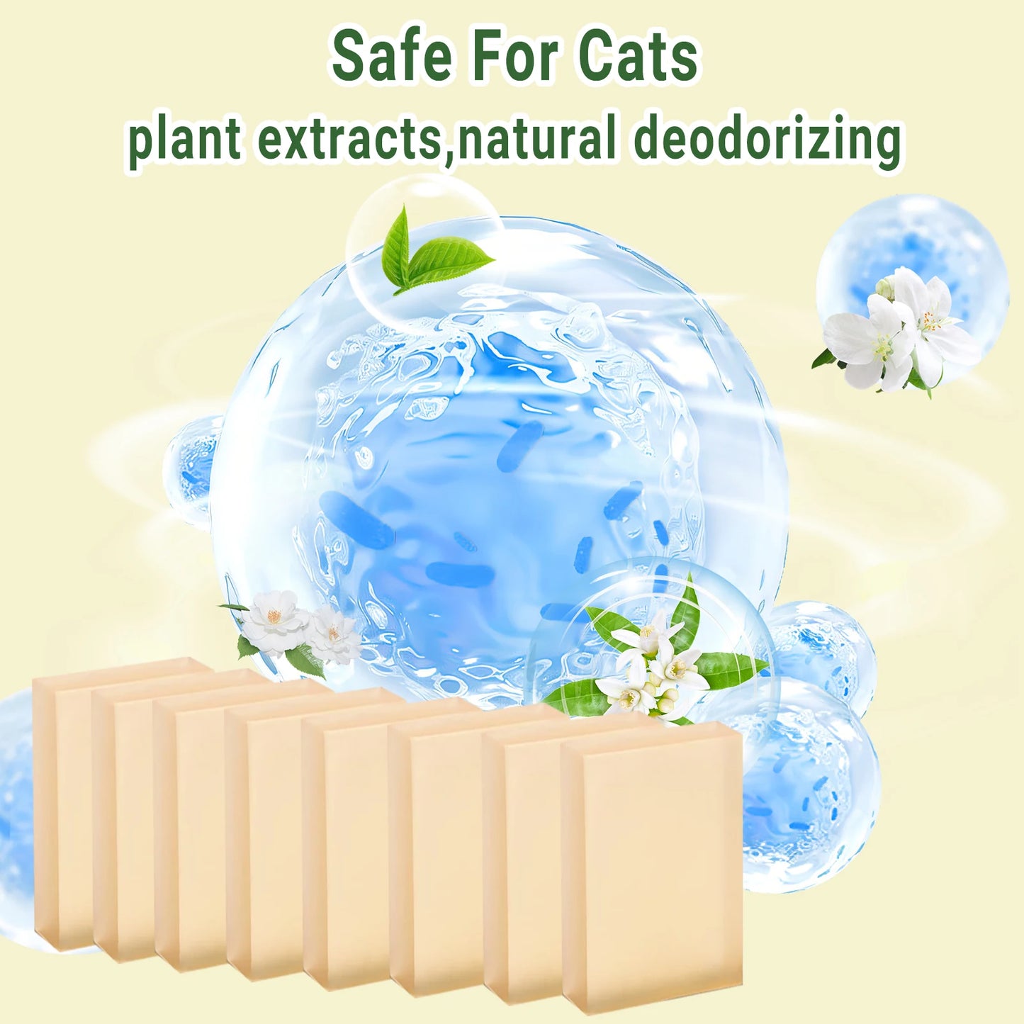 Cat Litter Deodorizer Replacement for PETKIT/Meowant/UBPET Self-Cleaning Cat Litter Box SC01/SC02 - Eliminates Odors at Source