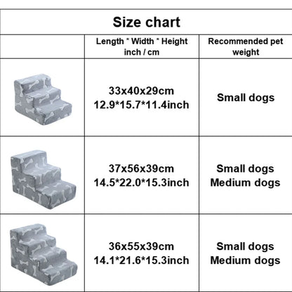 Stairs for Dog Pet Ramp Stairs Cat Dog Ladder 3 4 Step Stairs for Dogs Puppy Ramp Detachable Sponge Pet Ladder Accessories