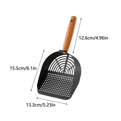 Steel Cat Litter Scoop Long Handle Pet Waste Shovel Cleaning Tool for Tofu Sand Litter Box Cats Supplies