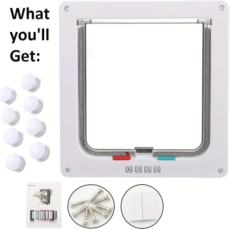 Secure and Convenient Pet Access: Multi-Function Two-Way Pet Door for Cats and Dogs