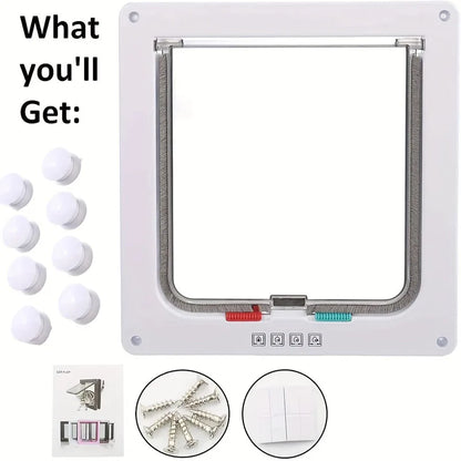 Secure and Convenient Pet Access: Multi-Function Two-Way Pet Door for Cats and Dogs