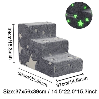 Stairs for Dog Pet Ramp Stairs Cat Dog Ladder 3 4 Step Stairs for Dogs Puppy Ramp Detachable Sponge Pet Ladder Accessories