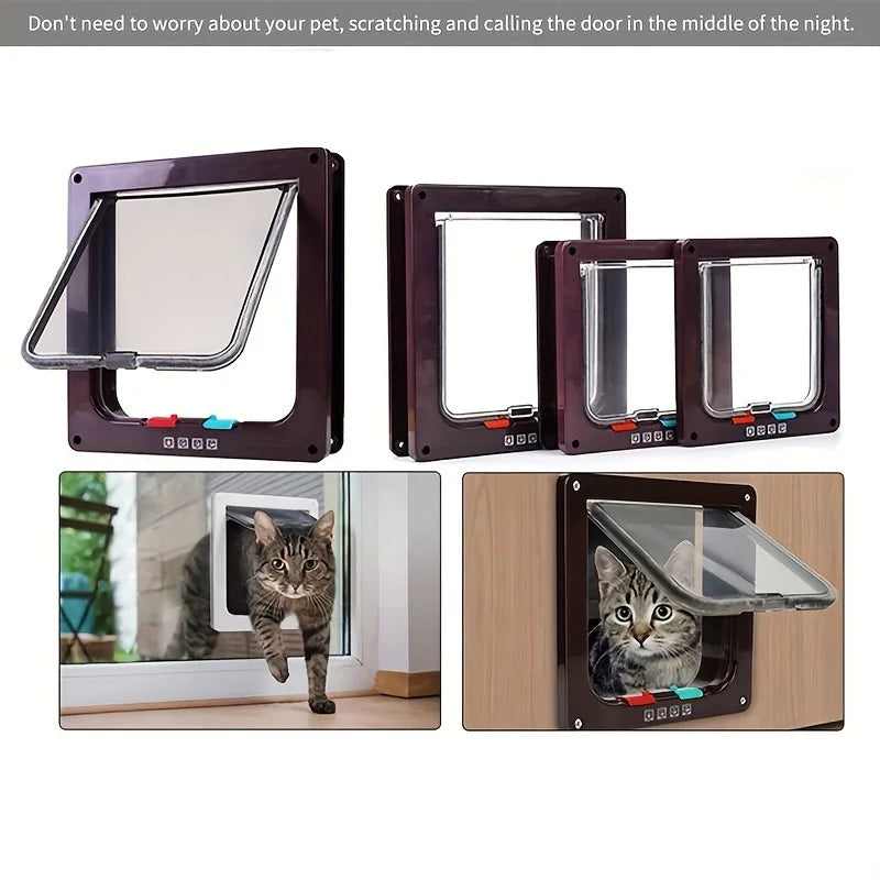 Secure and Convenient Pet Access: Multi-Function Two-Way Pet Door for Cats and Dogs