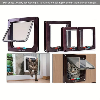 Secure and Convenient Pet Access: Multi-Function Two-Way Pet Door for Cats and Dogs