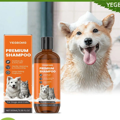 Natural Pet Shampoo for Dogs & Cats, Coconut Oil Derivative Formula, Removes Odor & Tangles, Flea & Insect Repellent,