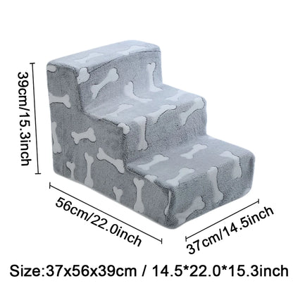 Stairs for Dog Pet Ramp Stairs Cat Dog Ladder 3 4 Step Stairs for Dogs Puppy Ramp Detachable Sponge Pet Ladder Accessories