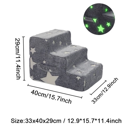 Stairs for Dog Pet Ramp Stairs Cat Dog Ladder 3 4 Step Stairs for Dogs Puppy Ramp Detachable Sponge Pet Ladder Accessories