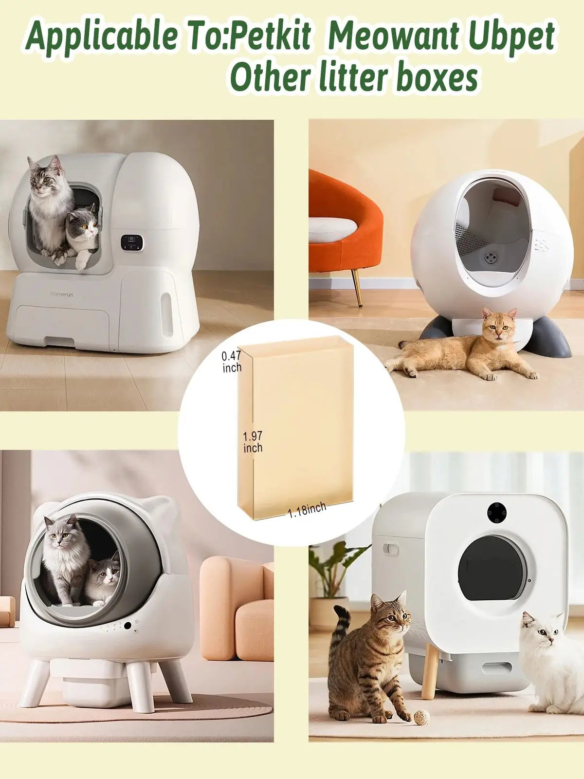 Cat Litter Deodorizer Replacement for PETKIT/Meowant/UBPET Self-Cleaning Cat Litter Box SC01/SC02 - Eliminates Odors at Source