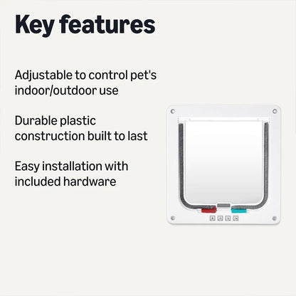 Secure and Convenient Pet Access: Multi-Function Two-Way Pet Door for Cats and Dogs