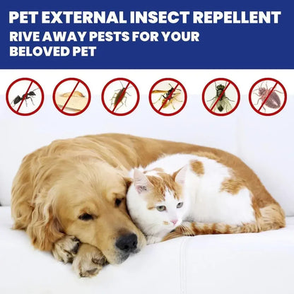 Pet Flea Removing Spray for Cats and Dogs Skin Cleaning for Pets External Lice Repelling Ticks Relieving and Relieving Spray