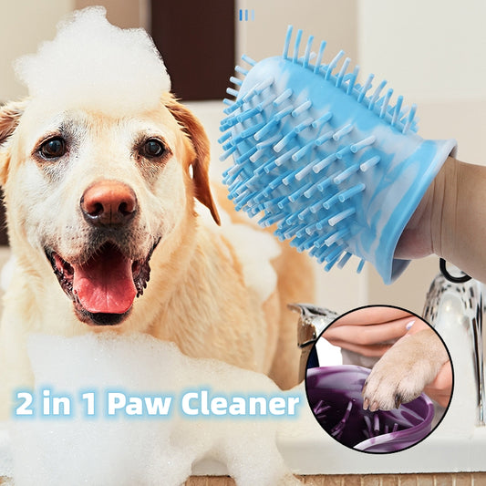 The WaggyCatchy™ EasyClean Paw Washer (Silicone 2-in-1)